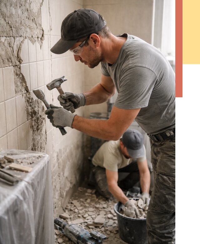 Демонтаж плитки со стен в Саяногорске от 871 руб. — быстро и недорого | ОТДЕЛОЧНИК-Снг