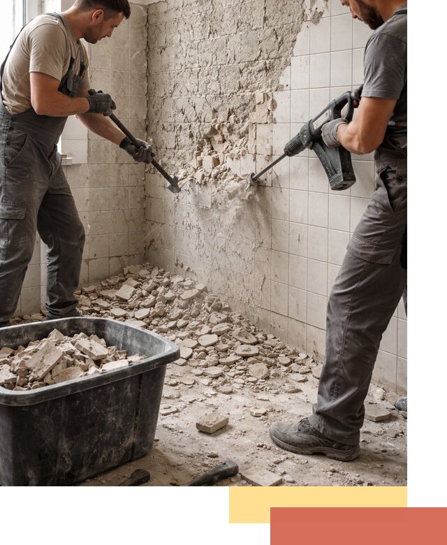 Демонтаж плитки со стен в Саяногорске быстро и аккуратно