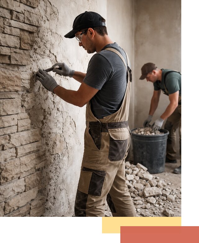 Демонтаж декоративного камня в Саяногорске профессионально и безопасно