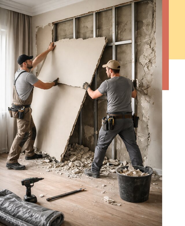 Демонтаж гипсокартона со стен в Саяногорске от 359 руб. — услуги демонтажа | ОТДЕЛОЧНИК-Снг