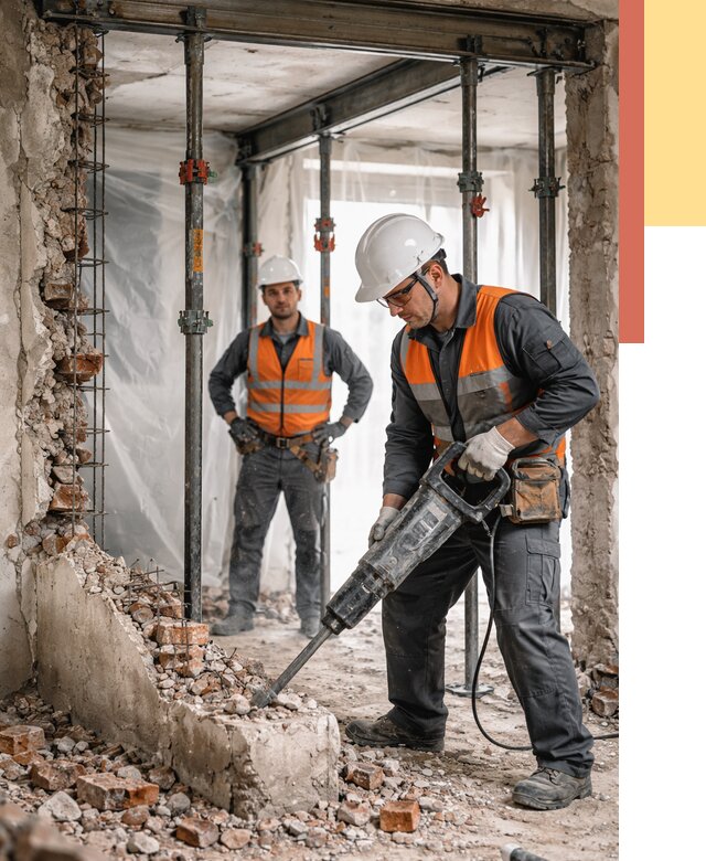 Снос несущих стен в Саяногорске от 10499 руб. — демонтаж несущей стены под ключ | ОТДЕЛОЧНИК-Снг