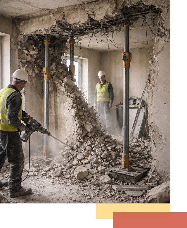 Снос несущих стен в Саяногорске с гарантией безопасности и качества