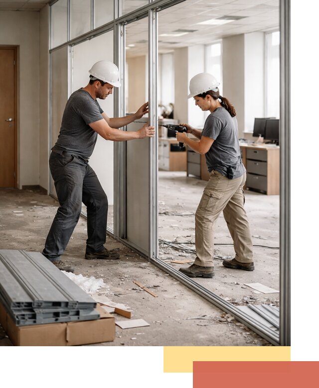 Демонтаж алюминиевых перегородок в Саяногорске быстро и аккуратно