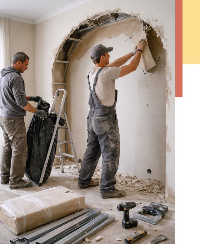 Демонтаж арки из гипсокартона в Саяногорске от 3585 руб. — услуги под ключ | ОТДЕЛОЧНИК-Снг