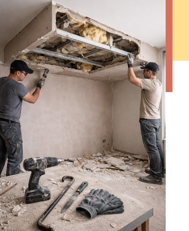 Демонтаж короба из гипсокартона в Саяногорске от 1557 руб. — быстро и недорого | ОТДЕЛОЧНИК-Снг