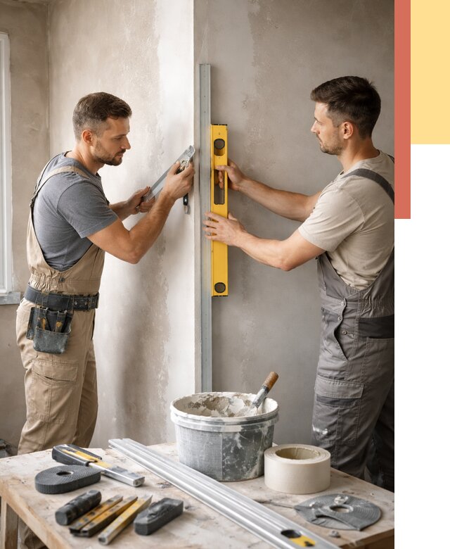 Выведение углов стен в Саяногорске от 1895 руб. быстро и недорого | ОТДЕЛОЧНИК-Снг