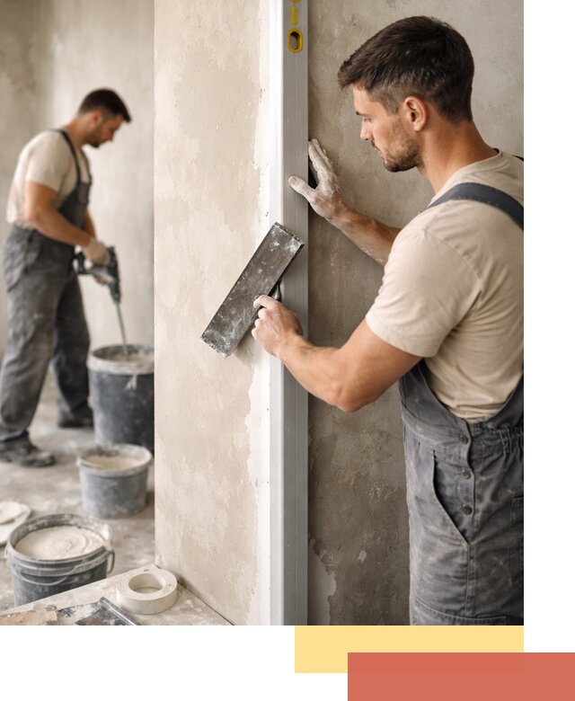 Выведение углов стен в Саяногорске: монтаж и оштукатуривание