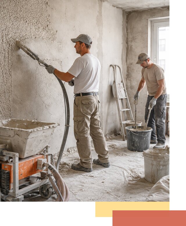 Машинная штукатурка стен в Саяногорске — быстро и качественно