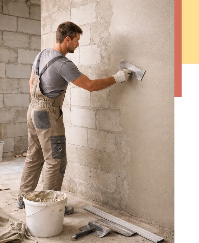 Штукатурка стен из газобетона в Саяногорске от 2151 руб./м2 — быстро и недорого | ОТДЕЛОЧНИК-Снг