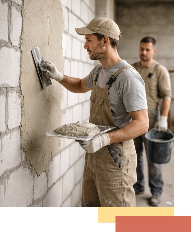 Штукатурка стен из газобетона в Саяногорске под ключ