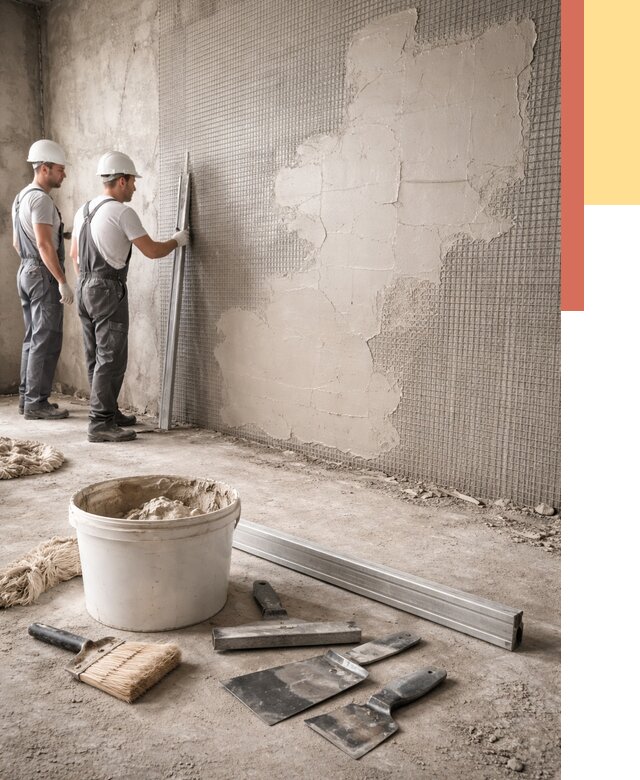 Штукатурка стен по сетке в Саяногорске от 5634 руб./м2 — быстро и недорого | ОТДЕЛОЧНИК-Снг