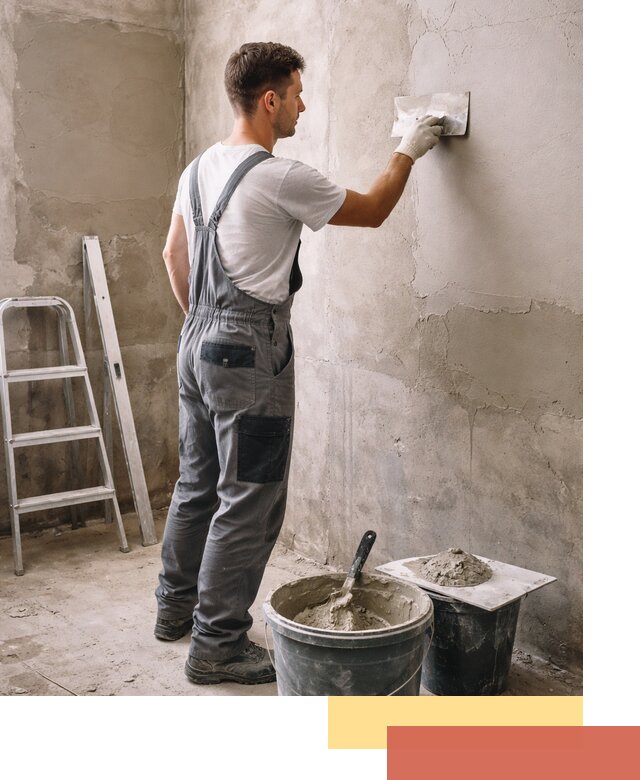 Штукатурка стен в ванной под ключ в Саяногорске