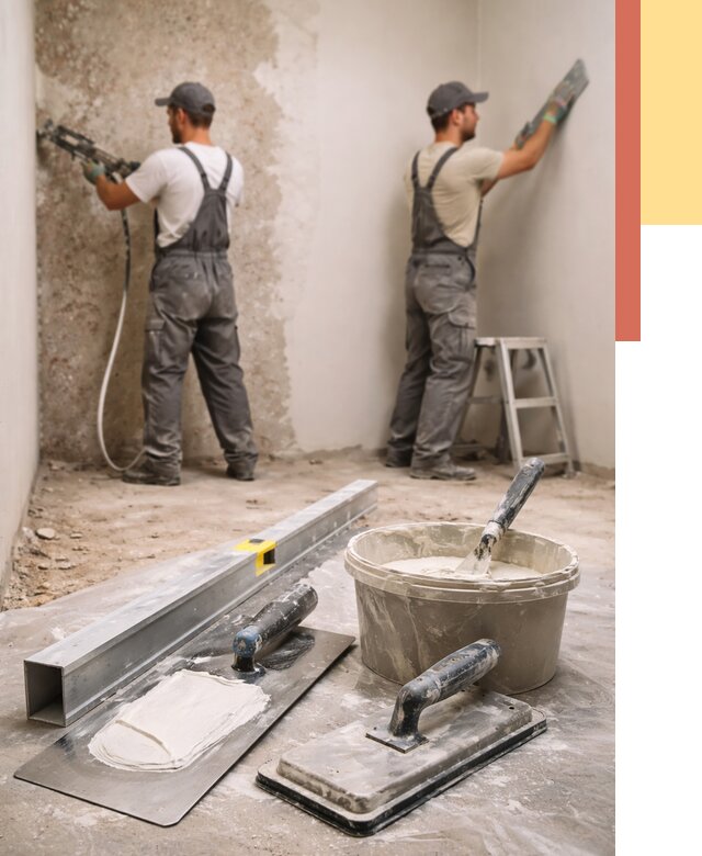 Штукатурка стен под обои в Саяногорске от 4609 руб./м2 — выравнивание под обои | ОТДЕЛОЧНИК-Снг