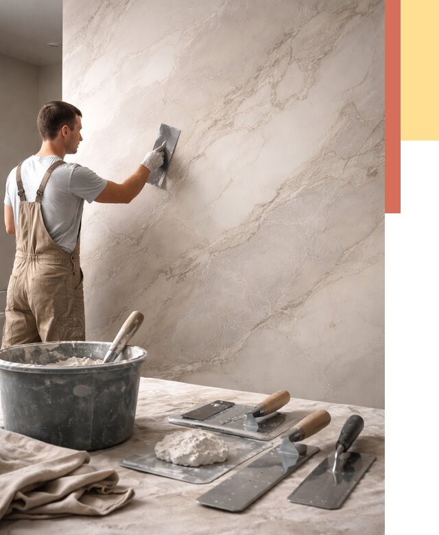 Декоративная штукатурка под мрамор в Саяногорске от 2868 руб./м² — быстро и недорого | ОТДЕЛОЧНИК-Снг