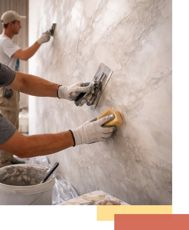 Декоративная штукатурка под мрамор в Саяногорске для стен и потолков