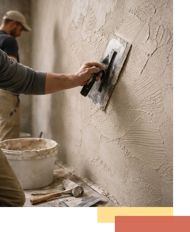 Фактурная штукатурка стен в Саяногорске — монтаж, отделка, реставрация