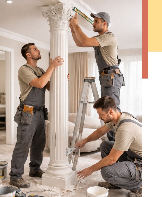 Установка декоративных колонн в Саяногорске от 12292 руб. под ключ | ОТДЕЛОЧНИК-Снг