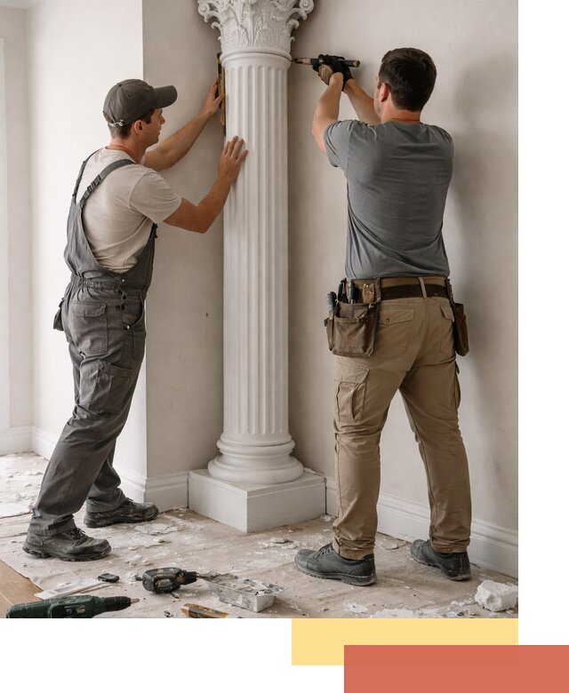 Установка декоративных колонн в Саяногорске под ключ