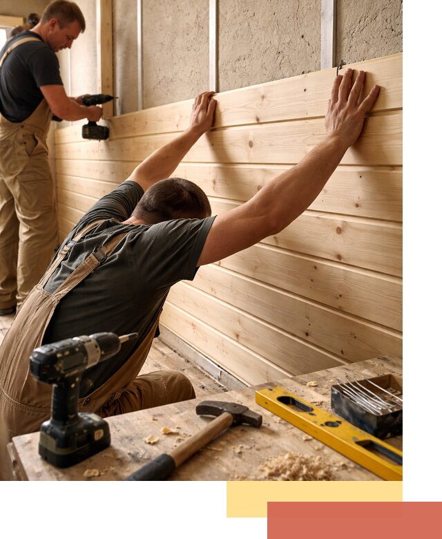 Монтаж деревянной вагонки на стены в Саяногорске быстро и качественно