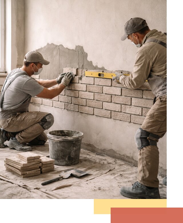 Монтаж декоративного кирпича профессионально в Саяногорске