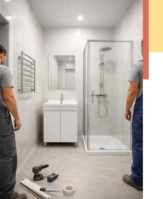 Отделка ванной комнаты панелями ПВХ в Саяногорске от 4609 руб. за м2 | ОТДЕЛОЧНИК-Снг