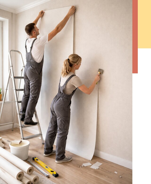 Поклейка флизелиновых обоев в Саяногорске от 6146 руб. | Быстро и недорого — ОТДЕЛОЧНИК-Снг