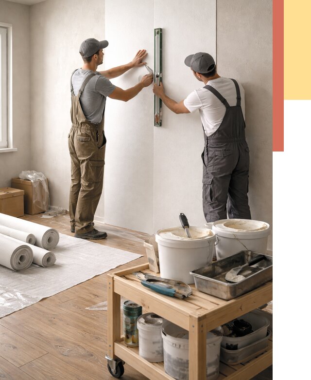 Поклейка стеклообоев в Саяногорске от 6658 руб. за м2 — быстро и недорого | ОТДЕЛОЧНИК-Снг