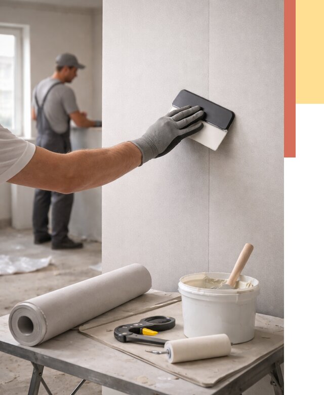 Поклейка обоев под покраску в Саяногорске от 3585 руб. за м2 | ОТДЕЛОЧНИК-Снг