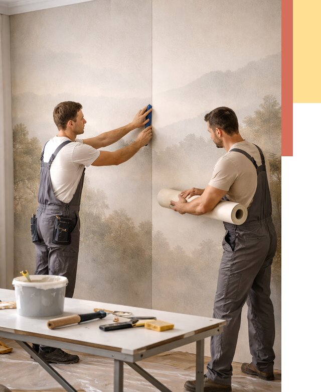 Поклейка фотообоев в Саяногорске от 8707 руб/м² — быстро и недорого | ОТДЕЛОЧНИК-Снг