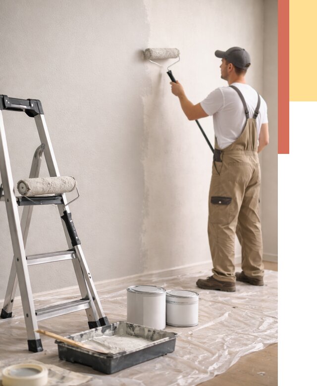 Покраска стен латексной краской в Саяногорске от 4609 руб. за м2 | ОТДЕЛОЧНИК-Снг