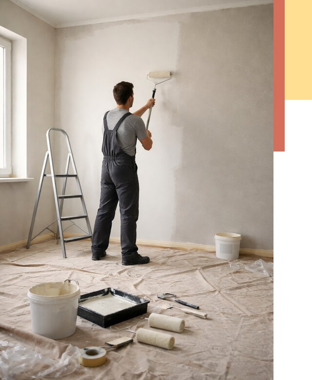 Покраска стен моющейся краской в Саяногорске от 359 руб./м² — быстро и недорого | ОТДЕЛОЧНИК-Снг