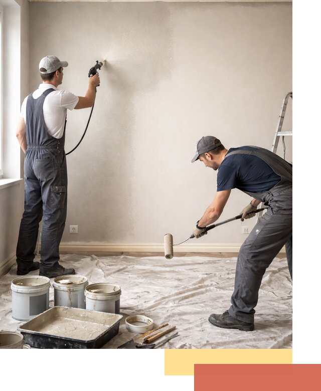 Покраска стен моющейся краской и защита поверхностей в Саяногорске