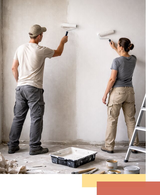 Окраска стен по стеклохолсту в Саяногорске качественно и долговечно