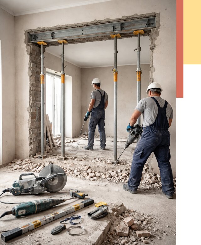 Прорезка проема в стене в Саяногорске от 4609 руб. — быстро и недорого | ОТДЕЛОЧНИК-Снг