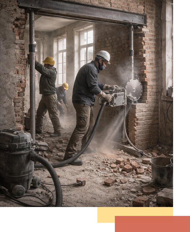 Прорезка проема в стене под дверной или оконный проем в Саяногорске