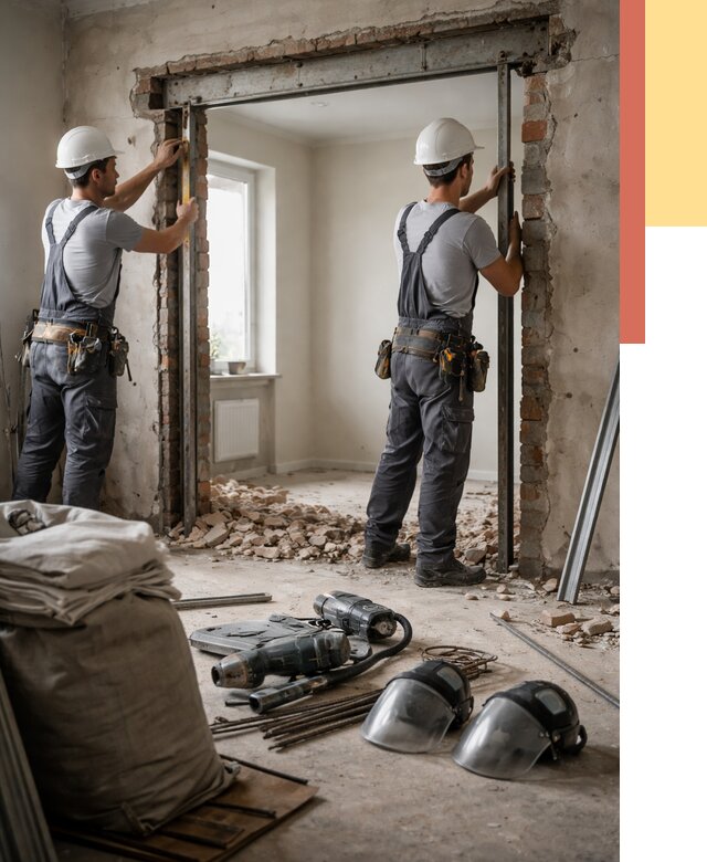 Расширение дверного проема в Саяногорске от 12804 руб. под ключ | ОТДЕЛОЧНИК-Снг