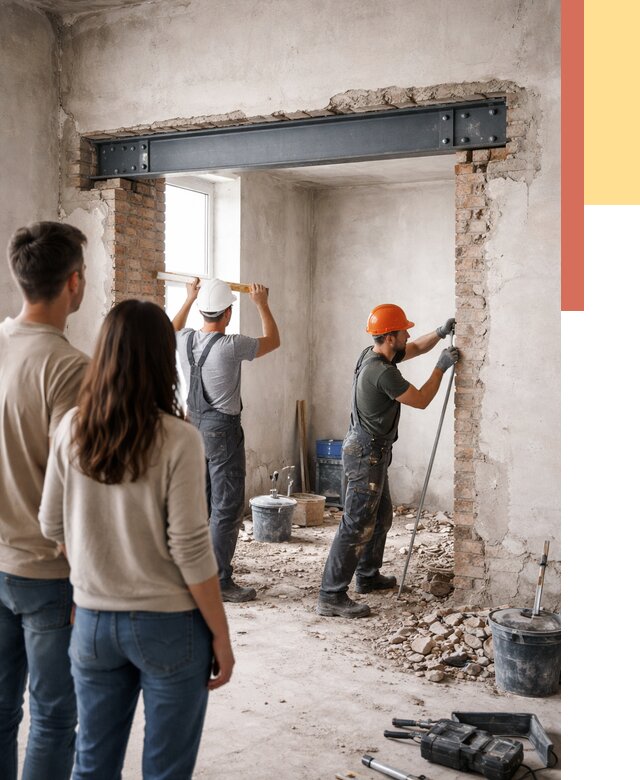 Усиление проема в стене в Саяногорске от 9731 руб. — усиление дверного проема металлоконструкцией | ОТДЕЛОЧНИК-Снг