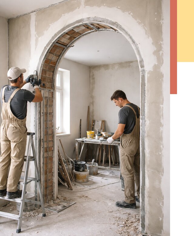 Устройство арочного проема в Саяногорске от 9731 руб. под ключ — быстро и недорого | ОТДЕЛОЧНИК-Снг