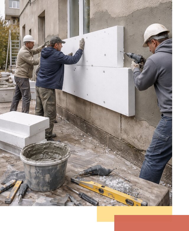 Утепление наружных стен пенопластом в Саяногорске