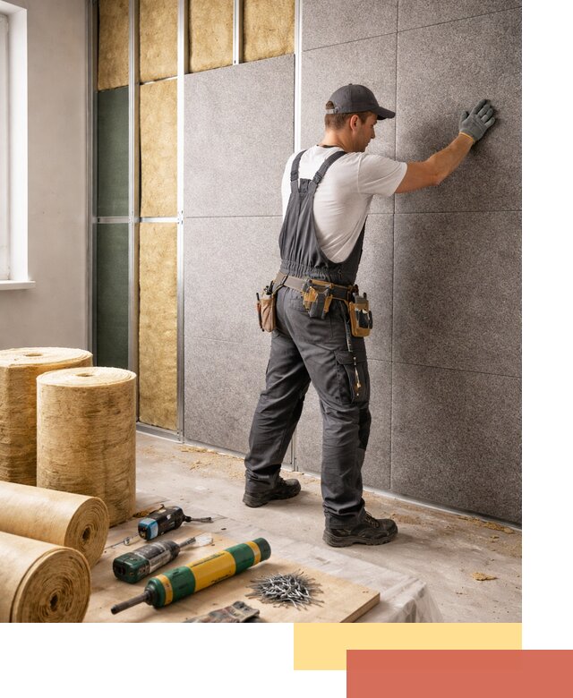 Профессиональная шумоизоляция стен в Саяногорске для квартиры и офиса