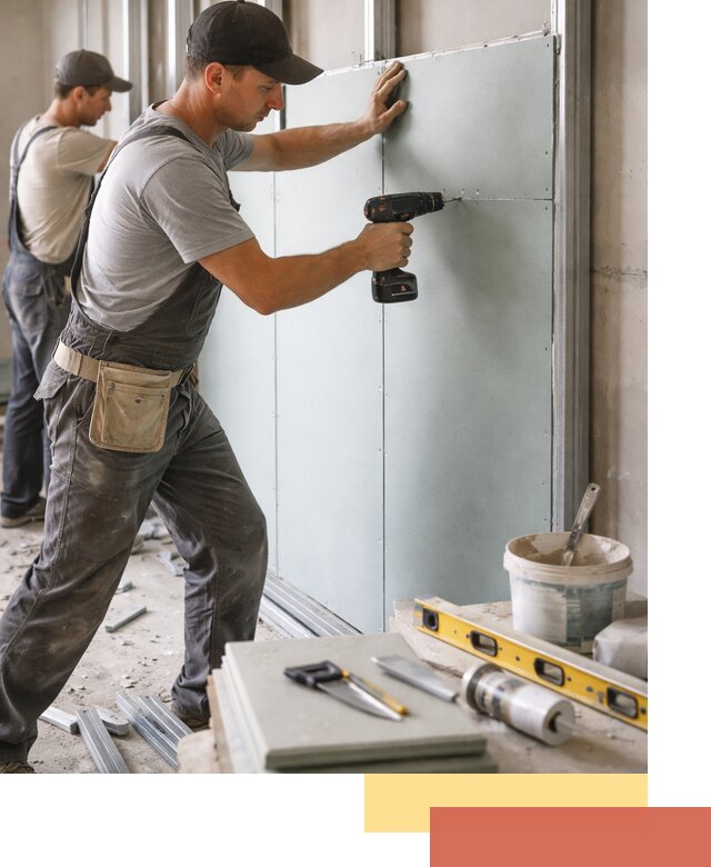 Кладка влагостойких перегородок ПГП в Саяногорске