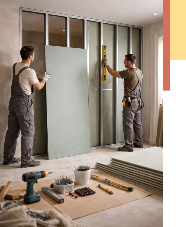 Перегородка из влагостойкого гипсокартона в Саяногорске от 4917 руб. — монтаж под ключ | ОТДЕЛОЧНИК-Снг