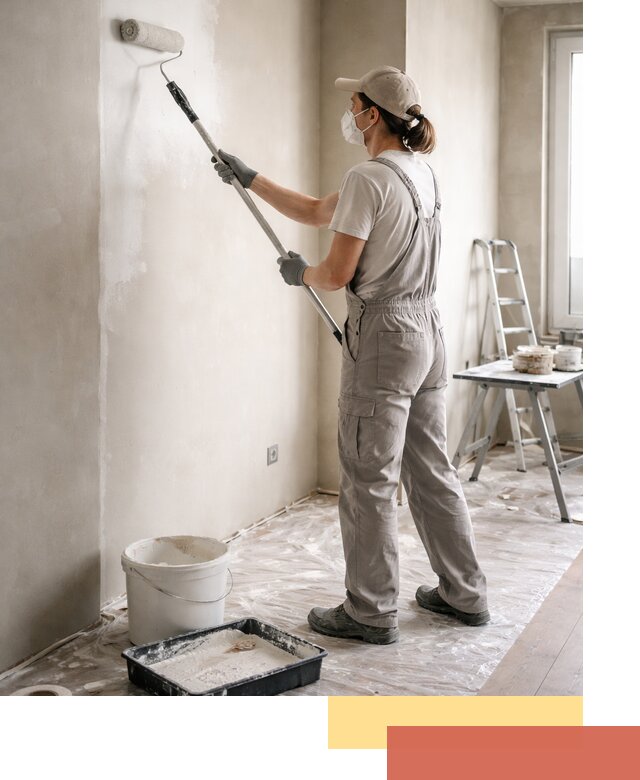 Покраска перегородок из гипсокартона в Саяногорске качественно и недорого