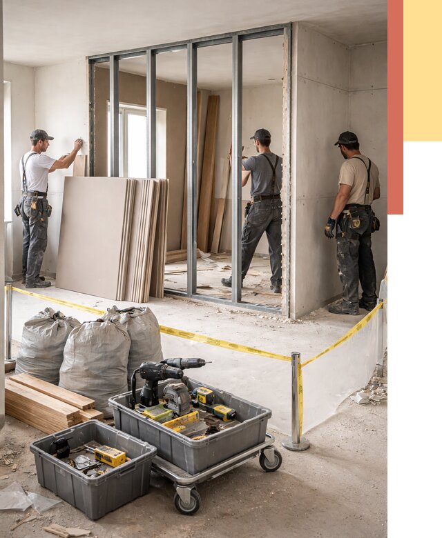 Перенос гипсокартонной перегородки в Саяногорске под ключ от 4609 руб. | Демонтаж и монтаж – ОТДЕЛОЧНИК-Снг