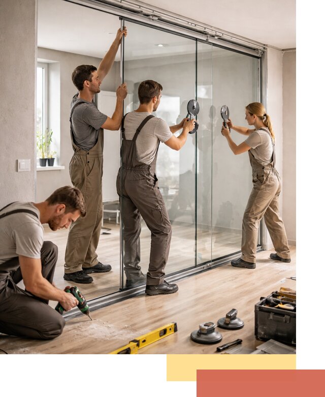 Изготовление стеклянных перегородок на заказ в Саяногорске