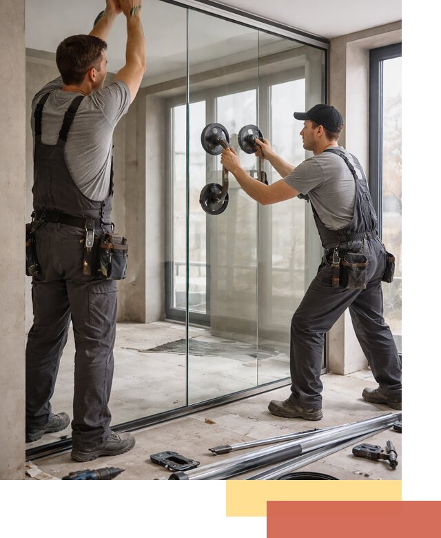 Цельностеклянные перегородки под ключ в Саяногорске