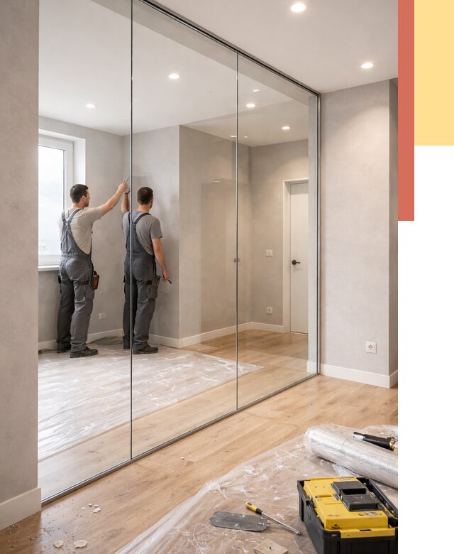 Безрамные стеклянные перегородки в Саяногорске — монтаж от 9731 руб. | ОТДЕЛОЧНИК-Снг