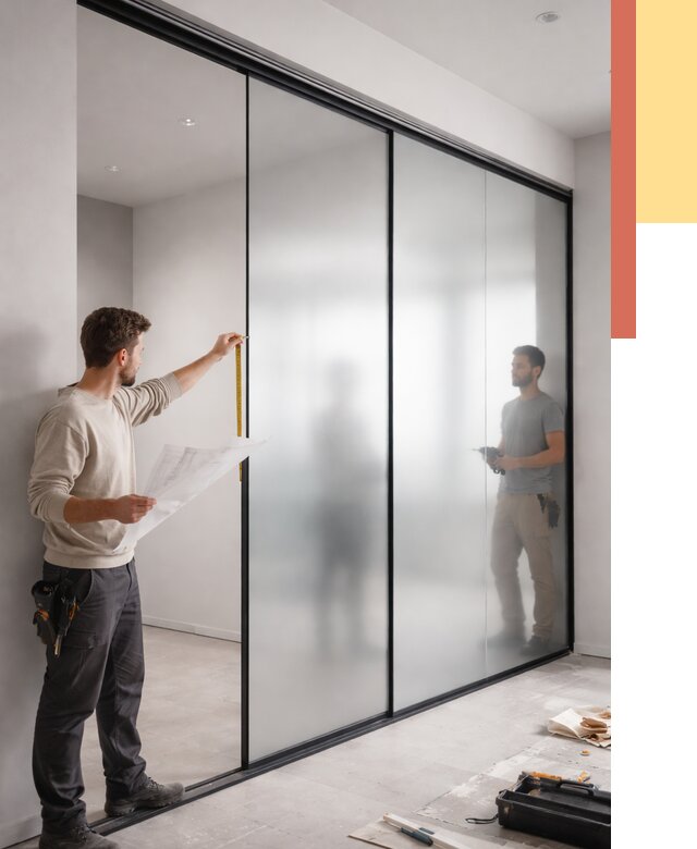 Матовые стеклянные перегородки в Саяногорске от 8707 руб. — монтаж и установка | ОТДЕЛОЧНИК-Снг