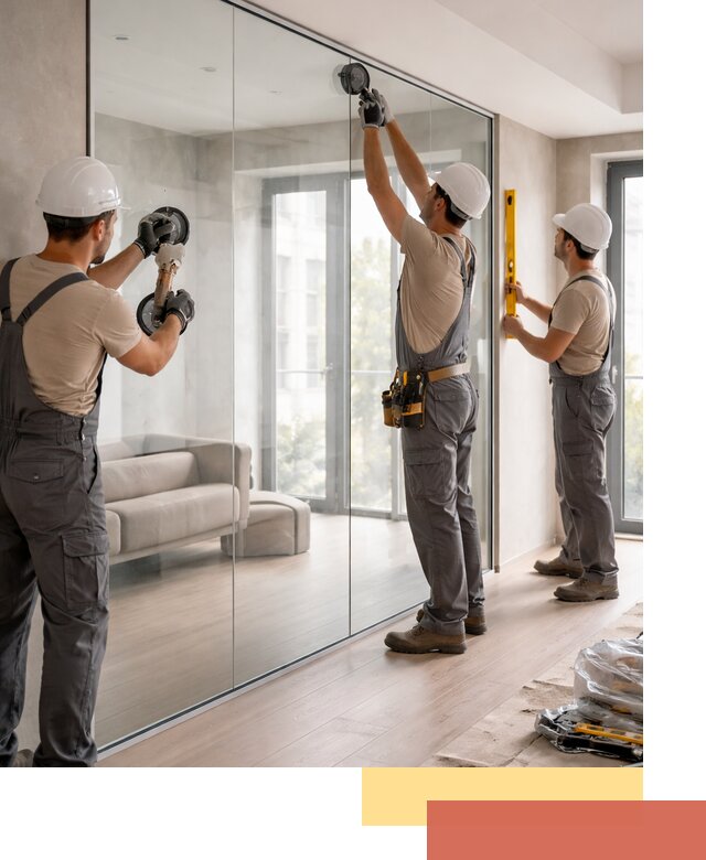 Перегородки из закаленного стекла в Саяногорске для офисов и квартир