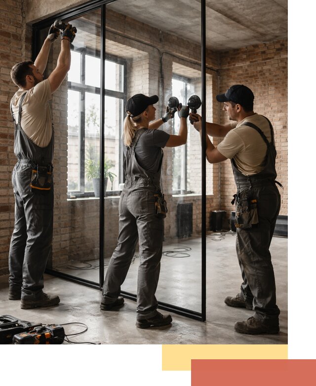 Стеклянные перегородки лофт — изготовление и монтаж в Саяногорске